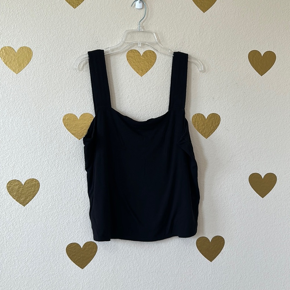 Black square neck tank ELOQUII 18/20
